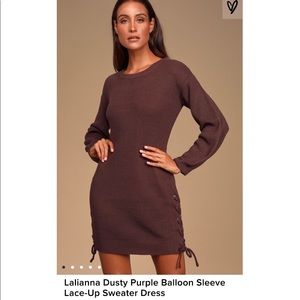 Lalianna dusty purple sweater dress